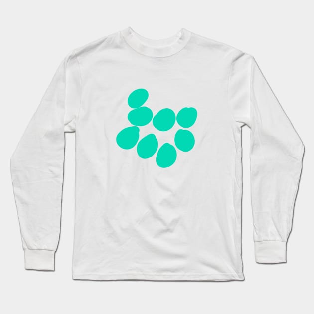 blue dots design Long Sleeve T-Shirt by creatilory